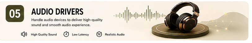 Audio Drivers: Demand ultra-low latency — professional music needs round-trip audio under 10 ms to feel truly real-time.